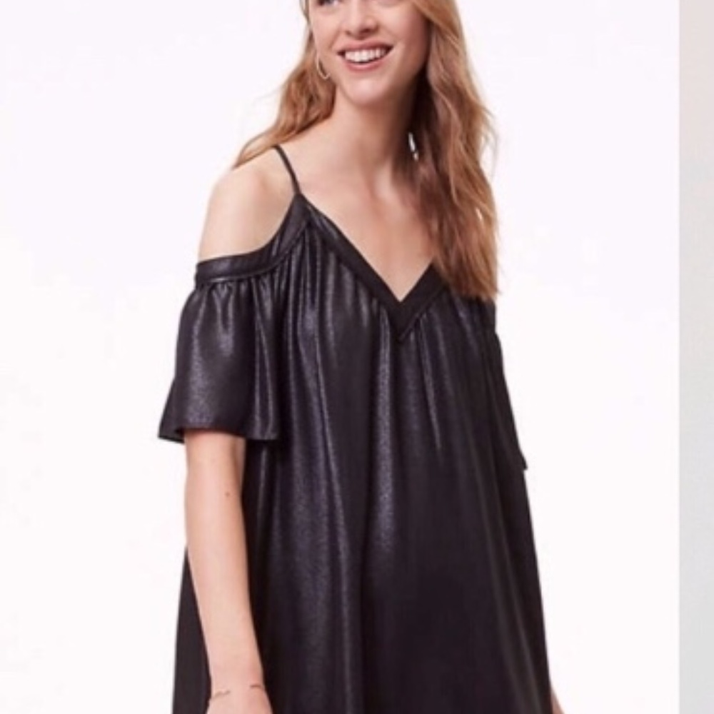 NWT Loft cold shoulder dress with sleeves
